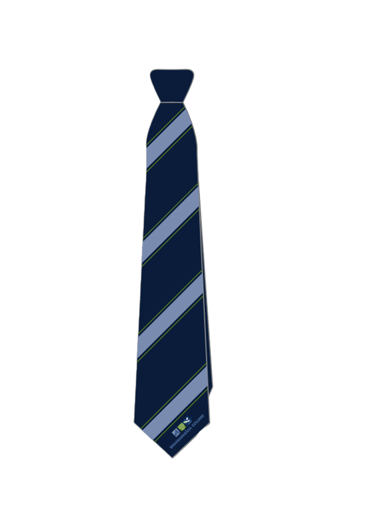 Whangaparaoa College Tie Navy/Light Blue/Green 1SZ